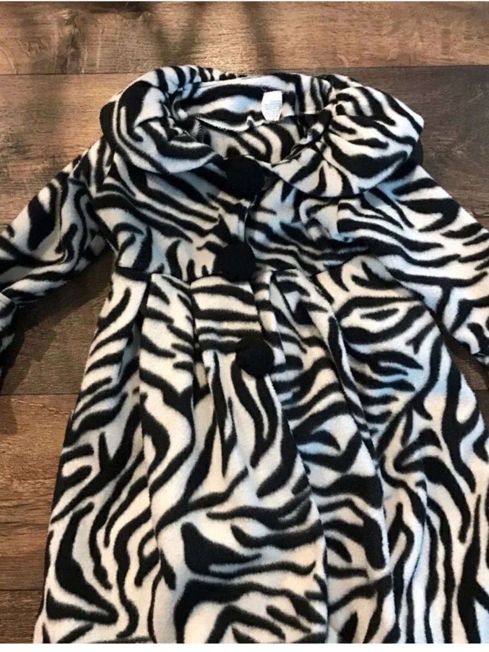 Unlisted Black and White Zebra Faux Fur Kids Coat